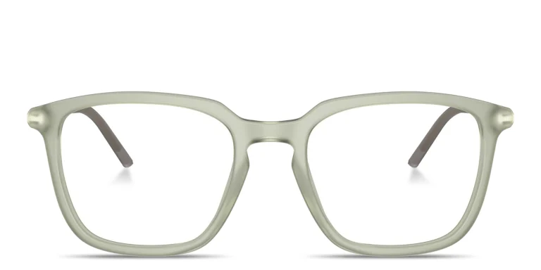 Shop Moncler Logo Signature Unisex Panthos Eyeglasses in Green online.