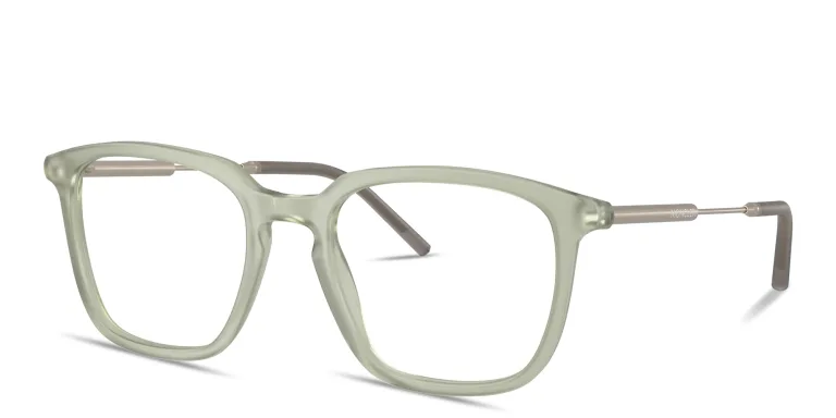 Shop Moncler Logo Signature Unisex Panthos Eyeglasses in Green online.