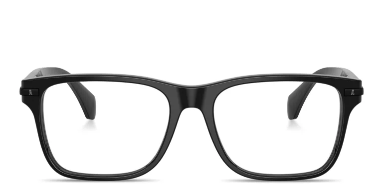 Shop Moncler Logo Signature Unisex Pillow Eyeglasses in Black online.
