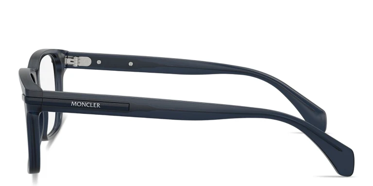 Shop Moncler Logo Signature Unisex Pillow Eyeglasses in Blue online.