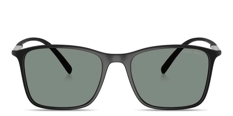 Shop GIORGIO ARMANI Pillow Sunglasses in Black online.