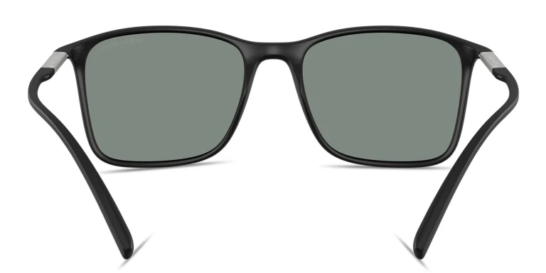Shop GIORGIO ARMANI Pillow Sunglasses in Black online.