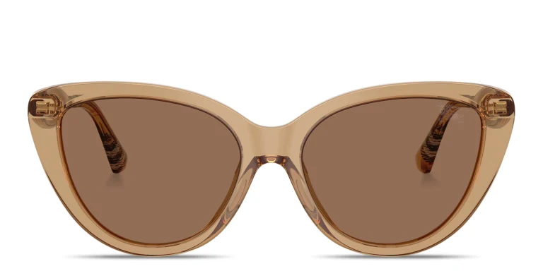 Shop BURBERRY Vintage Check Cat-Eye Sunglasses in Brown online.
