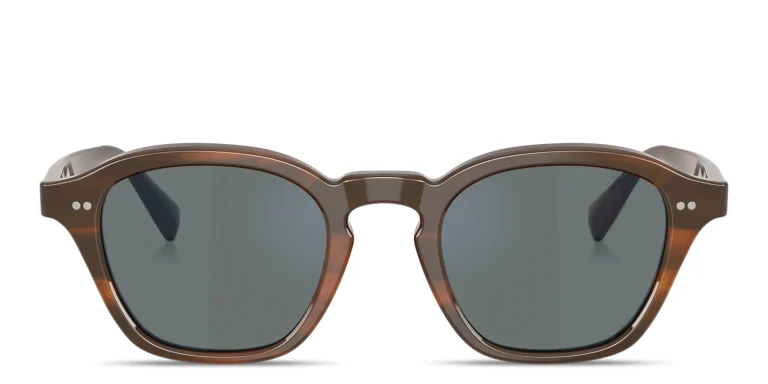 Shop OLIVER PEOPLES Eyles Unisex Square Sunglasses in Havana online.