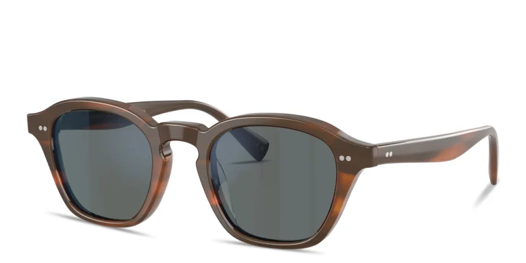 Shop OLIVER PEOPLES Eyles Unisex Square Sunglasses in Havana online.
