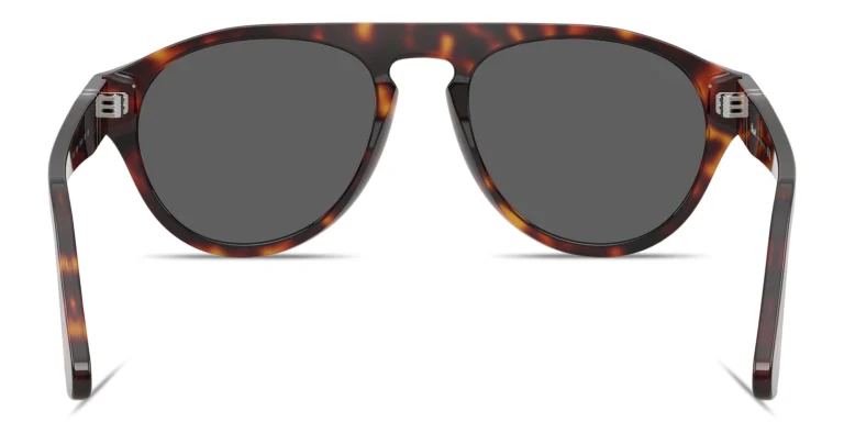 Shop PERSOL Arrow Emblem Unisex Aviator Sunglasses in Havana online.