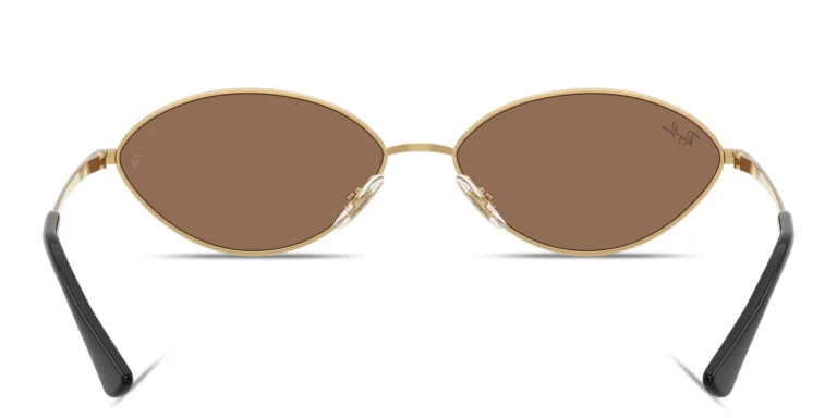 Shop Ray-Ban Kai Unisex Oval Sunglasses in Gold online.