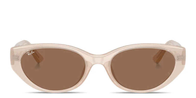 Shop Ray-Ban Logo Signature Unisex Pillow Sunglasses in Beige online.