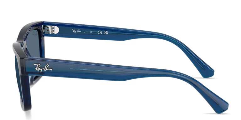 Shop Ray-Ban Junior Kids Rectangle Sunglasses in Blue online.