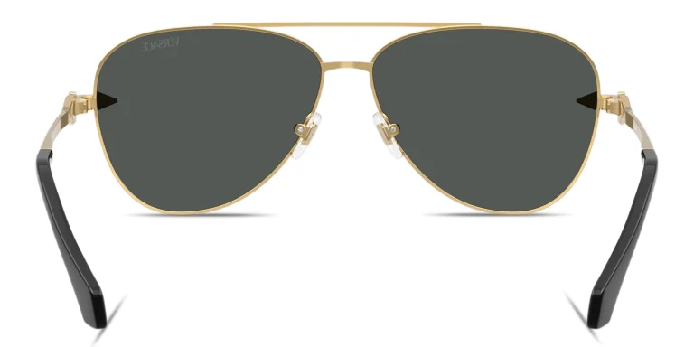 Shop VERSACE Avanti Pilot Sunglasses in Gold online.