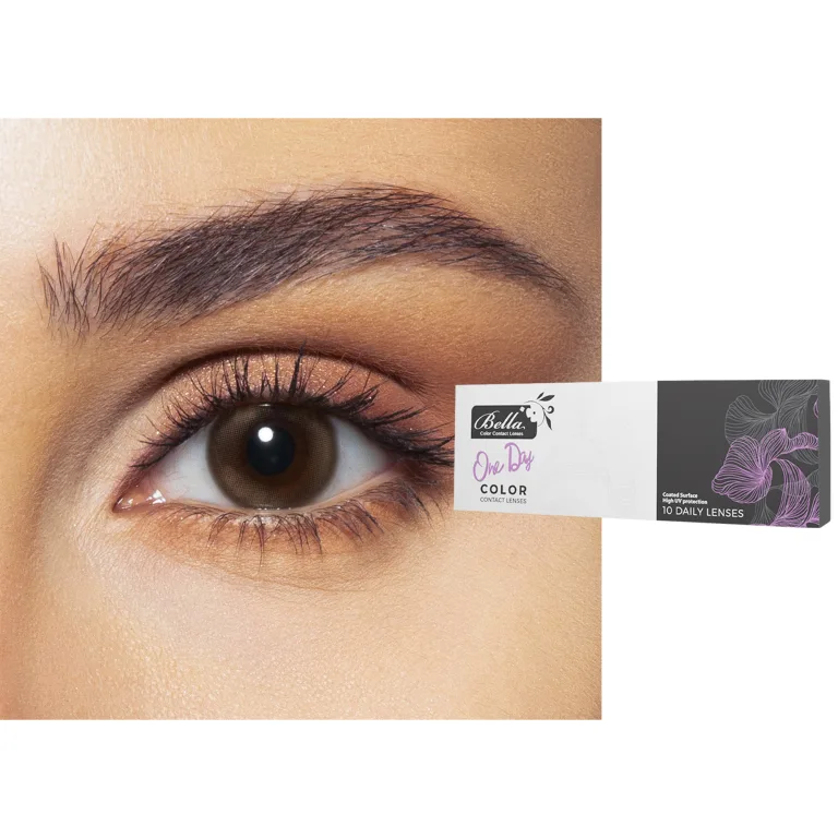 Shop Bella One-Day Color Contact Lenses - Venus in Brown online.