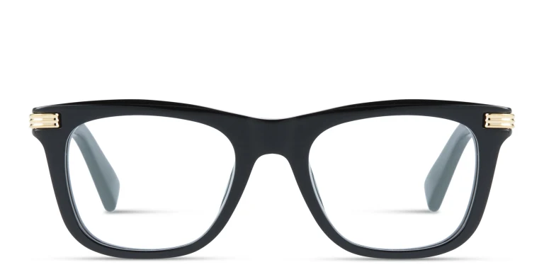 Shop Cartier Première de Cartier Rectangle Eyeglasses in Black online.
