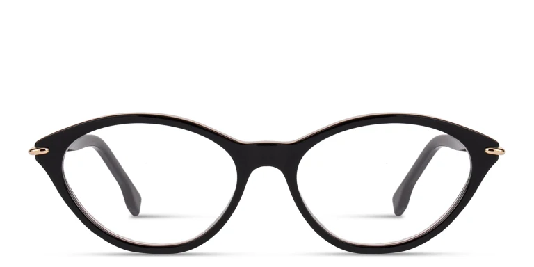 Shop FENDI Selleria Cat-Eye Eyeglasses in Black online.