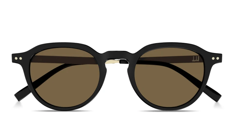 Shop Dunhill Heritage Lock Hinge Combi Panthos Sunglasses in Black online.