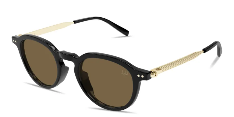 Shop Dunhill Heritage Lock Hinge Combi Panthos Sunglasses in Black online.