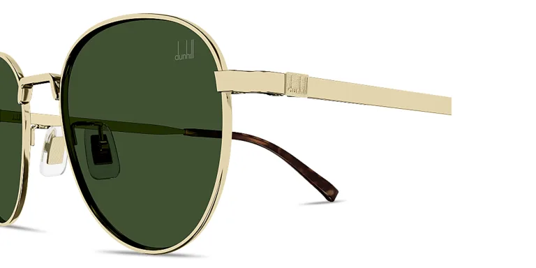 Shop Dunhill Signature Harness Panthos Sunglasses in Gold online.