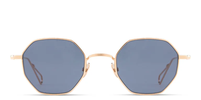 Shop AHLEM Gaillon Unisex Irregular Sunglasses in Gold online.