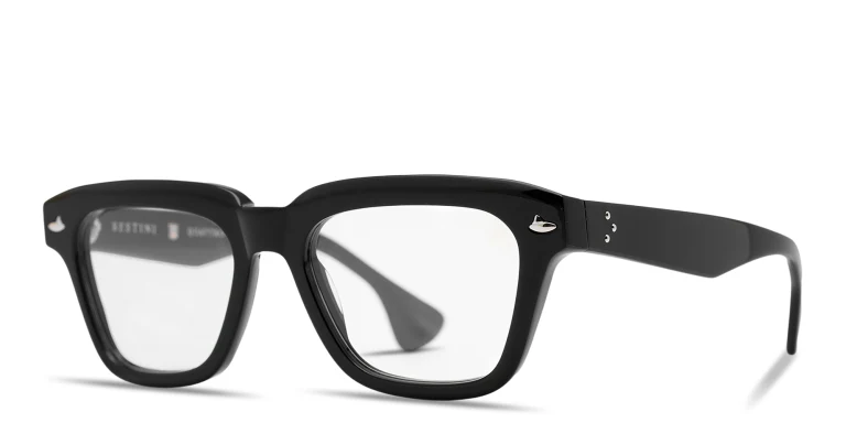 Shop SESTINI Quattro Unisex Square Eyeglasses with Blue Light Filter in Black online.