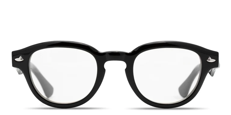 Shop SESTINI Sei E Mezzo Unisex Panthos Eyeglasses with Blue Light Filter in Black online.