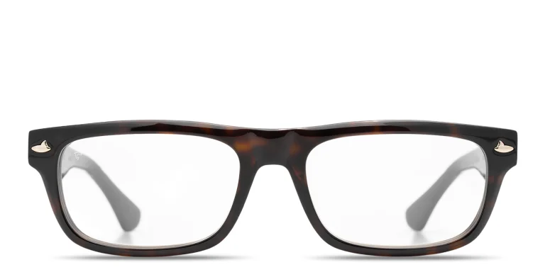 Shop SESTINI Quindici Unisex Wide Rectangle Eyeglasses with Blue Light Filter in Tortoise online.