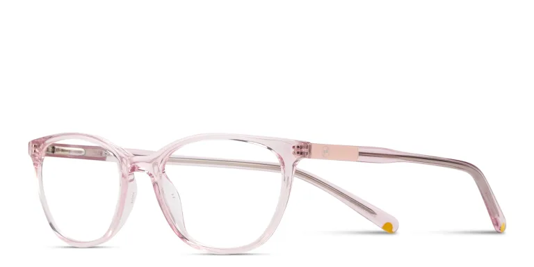 Shop EYE'M Logo Kids Cat-Eye Eyeglasses in Pink online.