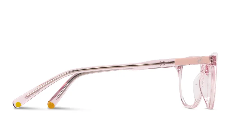 Shop EYE'M Logo Kids Cat-Eye Eyeglasses in Pink online.