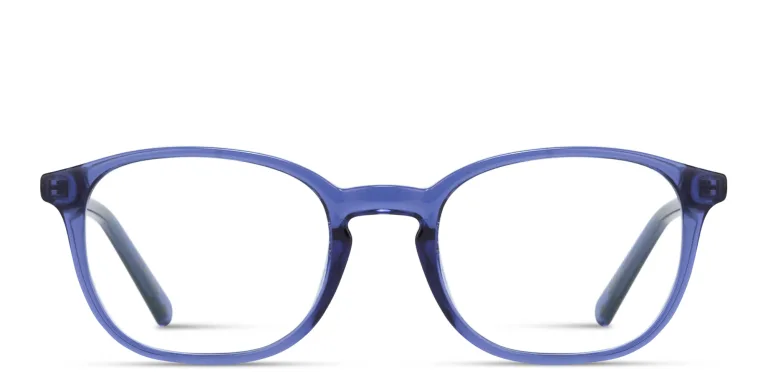 Shop EYE'M Logo Kids Round Eyeglasses in Blue online.