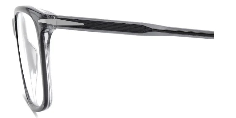 Shop DAVID BECKHAM Talisman Rectangle Eyeglasses in Grey online.