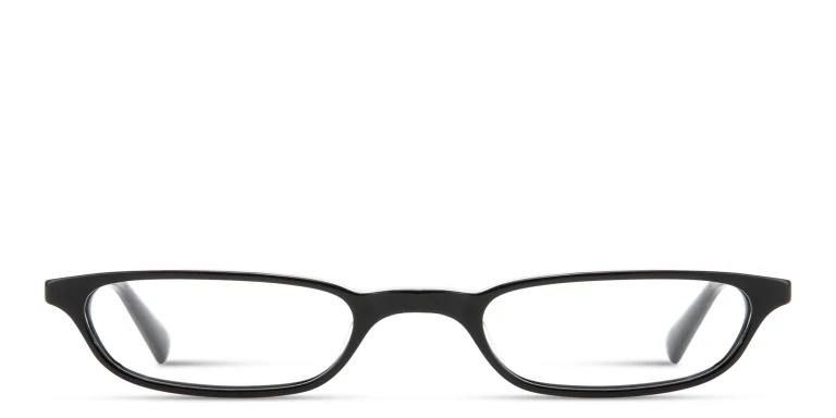 Shop EYE'M Logo Signature Unisex Rectangle Eyeglasses in Black online.