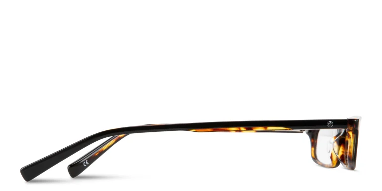 Shop EYE'M Logo Signature Unisex Rectangle Eyeglasses in Havana online.