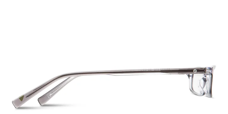 Shop EYE'M Logo Signature Unisex Rectangle Eyeglasses in Grey online.