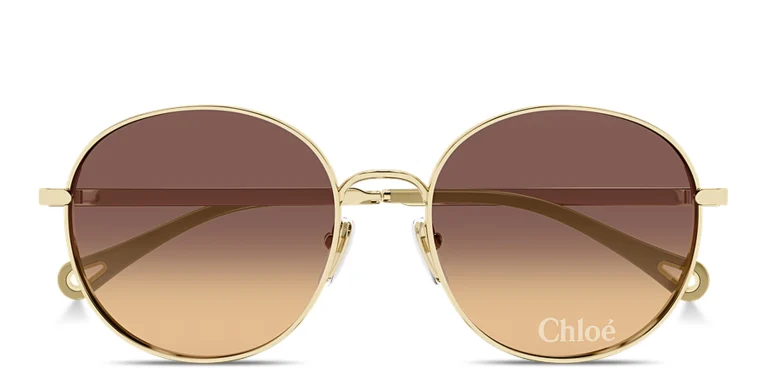Shop Chloe Aly Petit Panthos Sunglasses in Gold online.