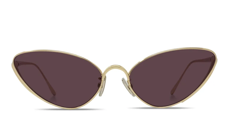 Shop LOEWE Signature Cat-Eye Sunglasses in Gold online.