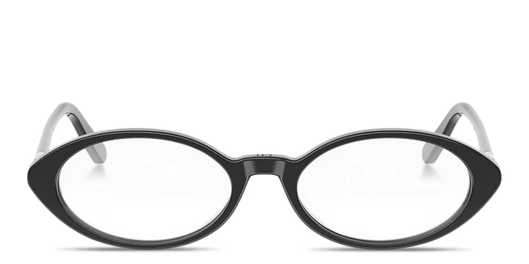 Shop DIOR Mini CD O R8I Oval Eyeglasses in Black online.