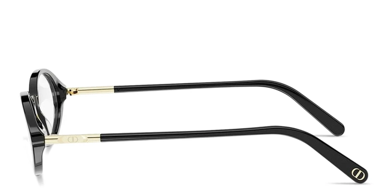 Shop DIOR Mini CD O R8I Oval Eyeglasses in Black online.