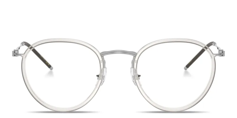 Shop OLIVER PEOPLES TK-11 Unisex Panthos Eyeglasses in Silver online.