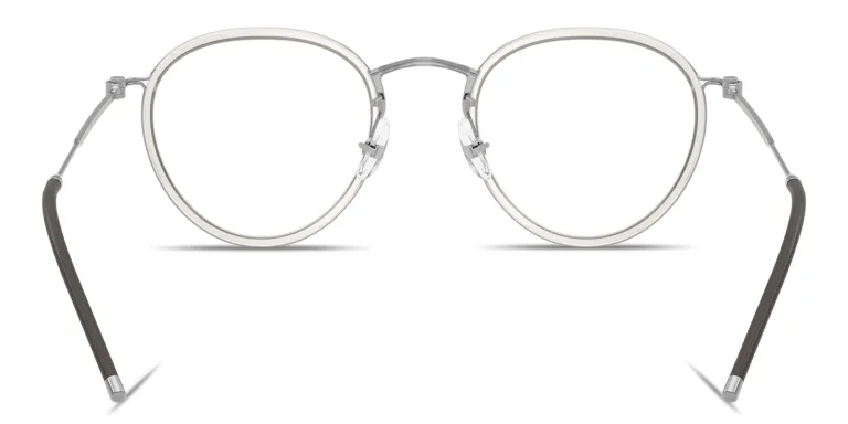 Shop OLIVER PEOPLES TK-11 Unisex Panthos Eyeglasses in Silver online.