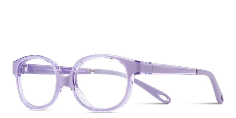 Shop SPIN ON8 Kids Round Eyeglasses in Purple online.