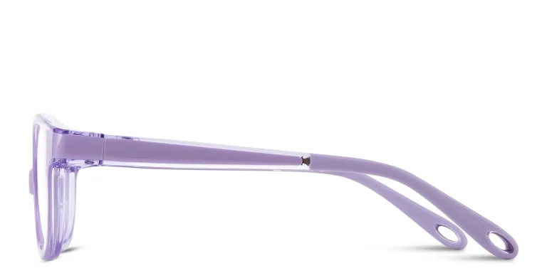 Shop SPIN ON8 Kids Round Eyeglasses in Purple online.