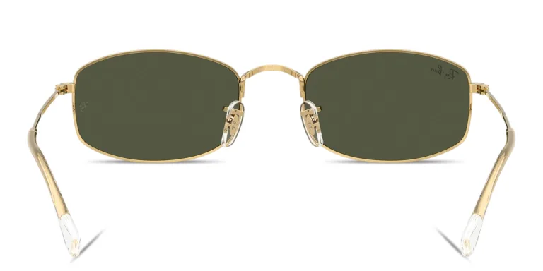 Shop Ray-Ban Logo Signature Unisex Irregular Sunglasses in Gold online.