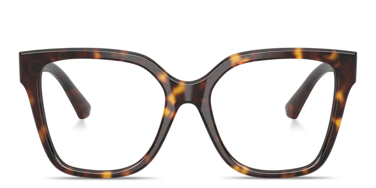 Shop BURBERRY Equestrian Knight Square Eyeglasses in Havana online.