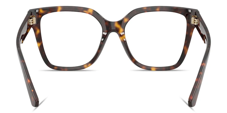 Shop BURBERRY Equestrian Knight Square Eyeglasses in Havana online.