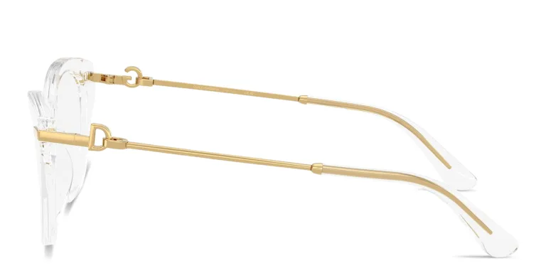 Shop Dolce & Gabbana DG Butterfly Eyeglasses in Clear online.