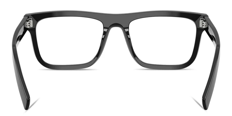 Shop PRADA Logo Signature Pillow Eyeglasses in Black online.