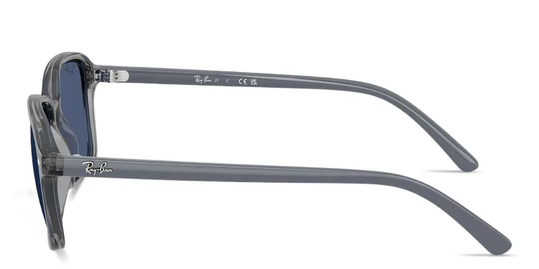 Shop Ray-Ban Embossed Logo Kids Square Sunglasses in Grey online.