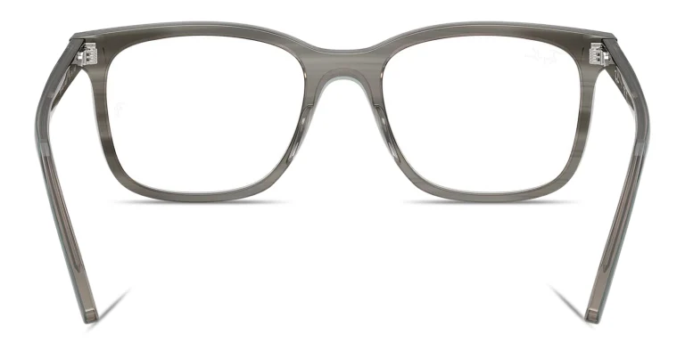 Shop Ray-Ban Optics Unisex Square Eyeglasses in Grey online.