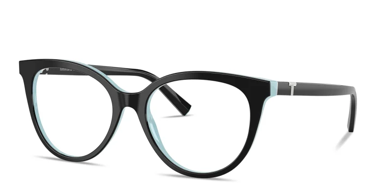 Shop TIFFANY Tiffany T Cat-Eye Eyeglasses in Black online.
