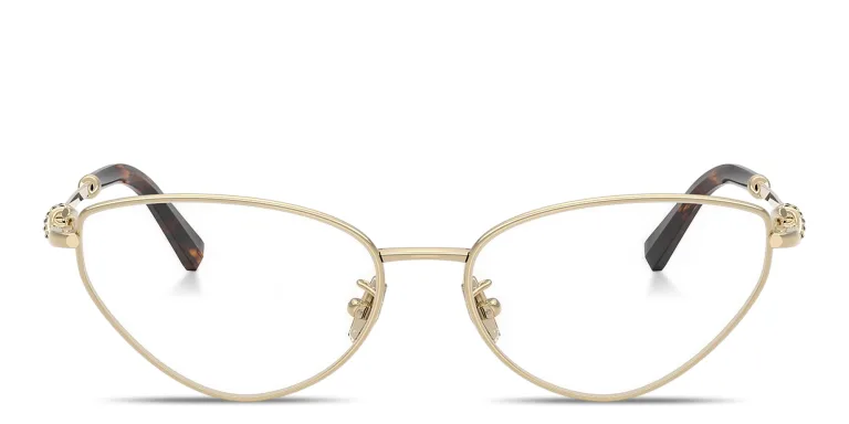 Shop TIFFANY Knot Wide Cat-Eye Eyeglasses in Gold online.