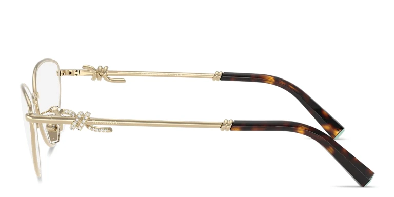 Shop TIFFANY Knot Wide Cat-Eye Eyeglasses in Gold online.