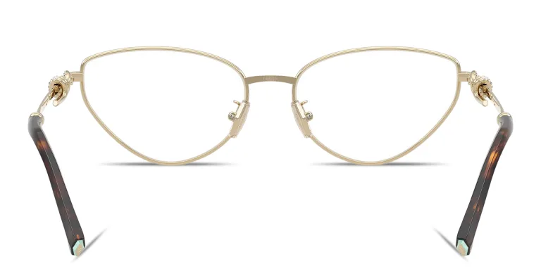 Shop TIFFANY Knot Wide Cat-Eye Eyeglasses in Gold online.